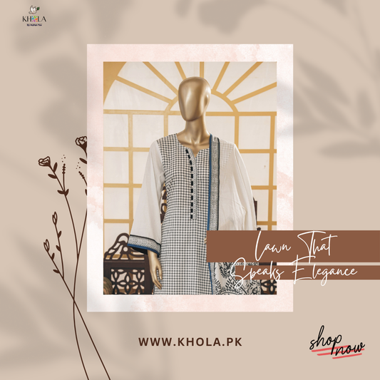 Lawn Suit Design | 3 Piece Unstitched Printed Suit with Printed Lawn Dupatta