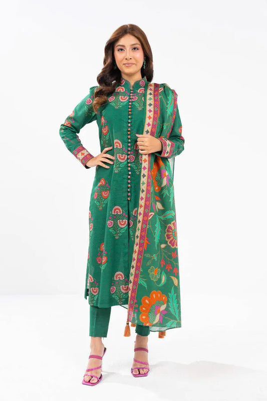 Khaddar 3 Piece Suit? With Unstitched Printed Khaddar Dupatta