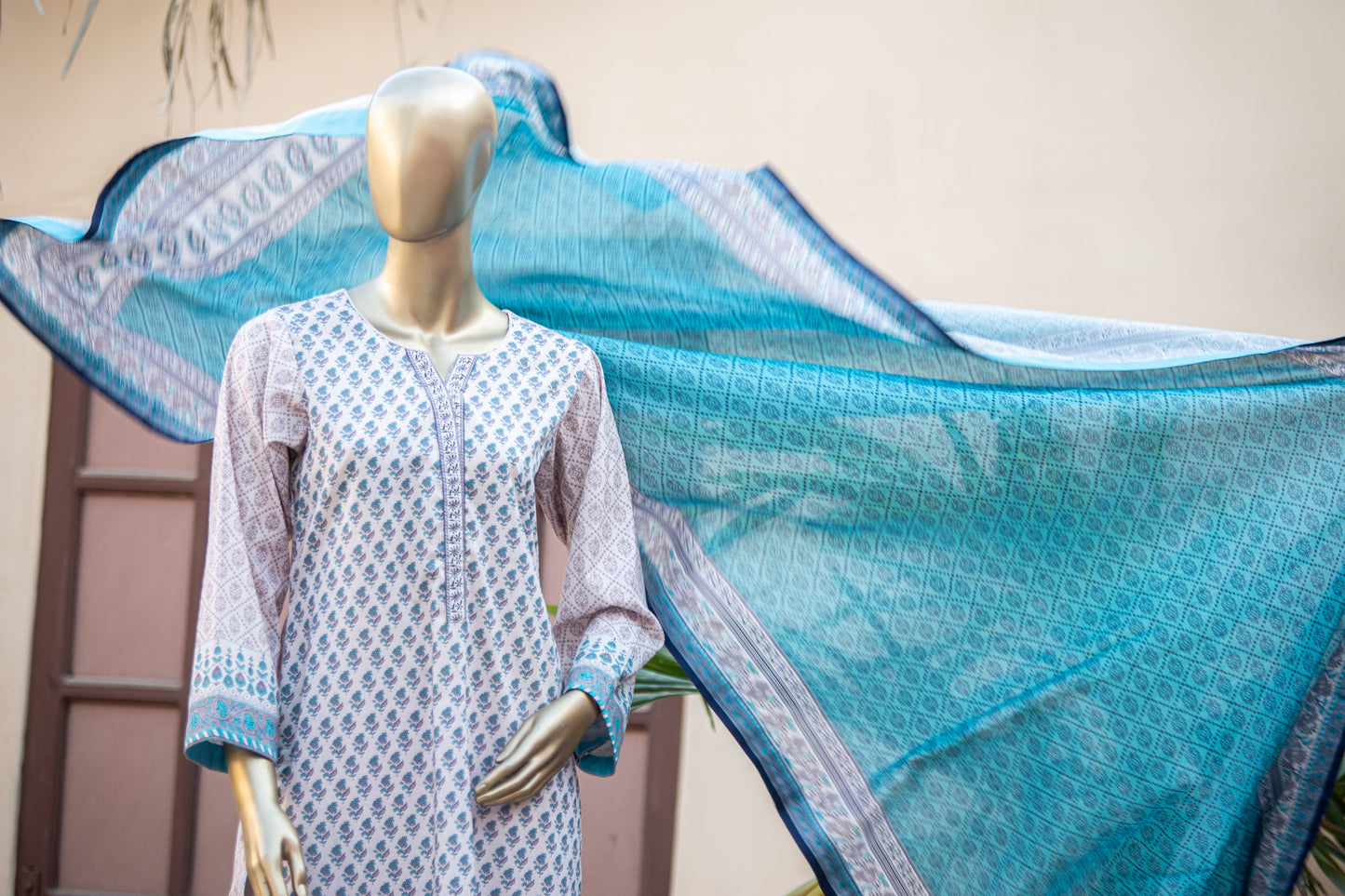 Lawn Suit Brands | 3 Piece Unstitched Printed Cotton Premier Lawn Suit With Printed Dupatta