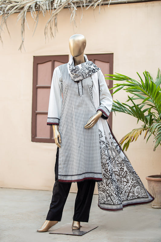 Branded Lawn Suits | 3 Piece Unstitched Printed Cotton Premier Lawn Suit With Printed Dupatta